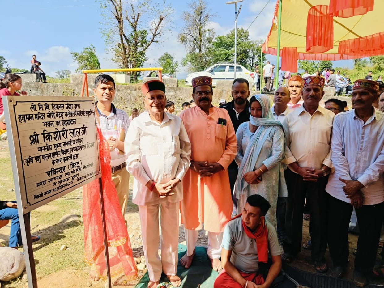 Kishori Lal inaugurated community hall in Nori