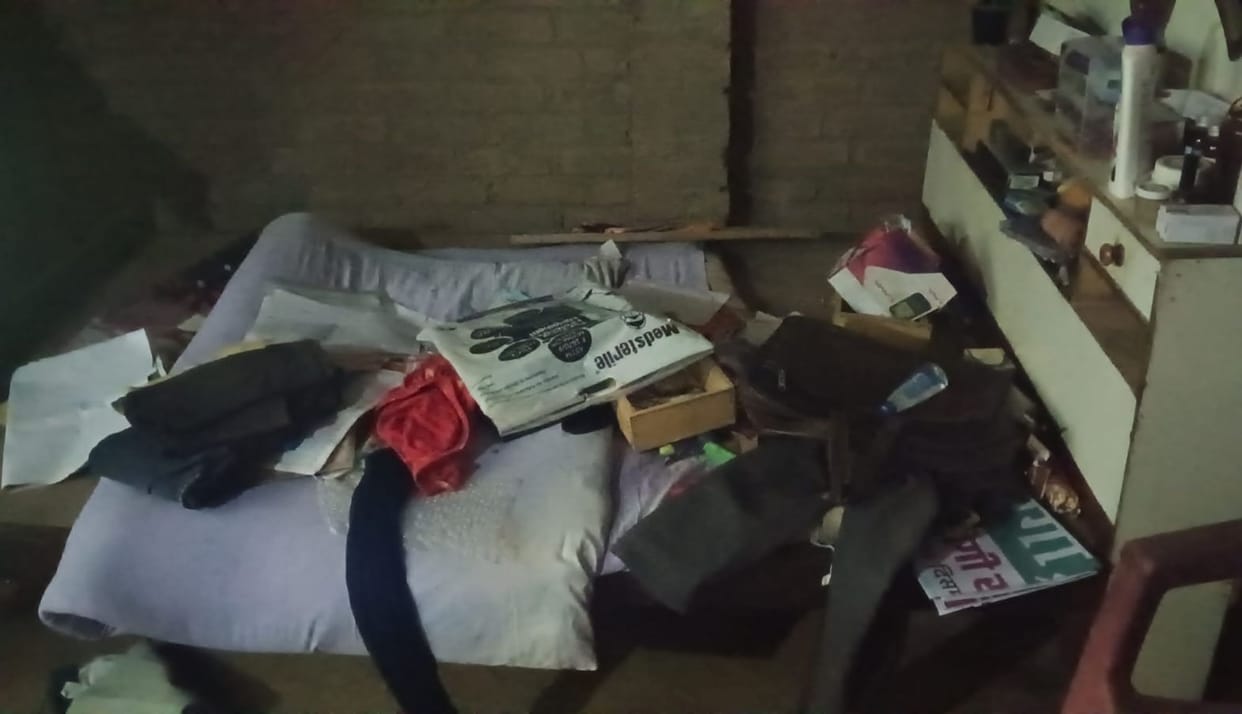 Drunken youth broke statues in the temple with a stick