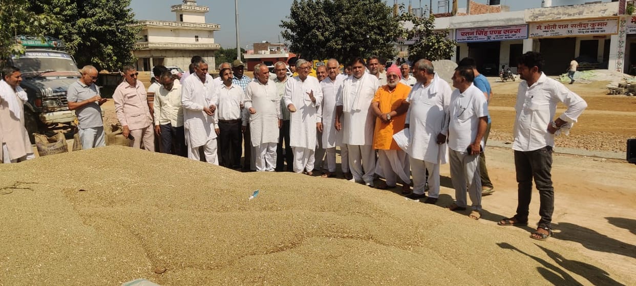 Jangra visited Maham grain market and checked the arrangements