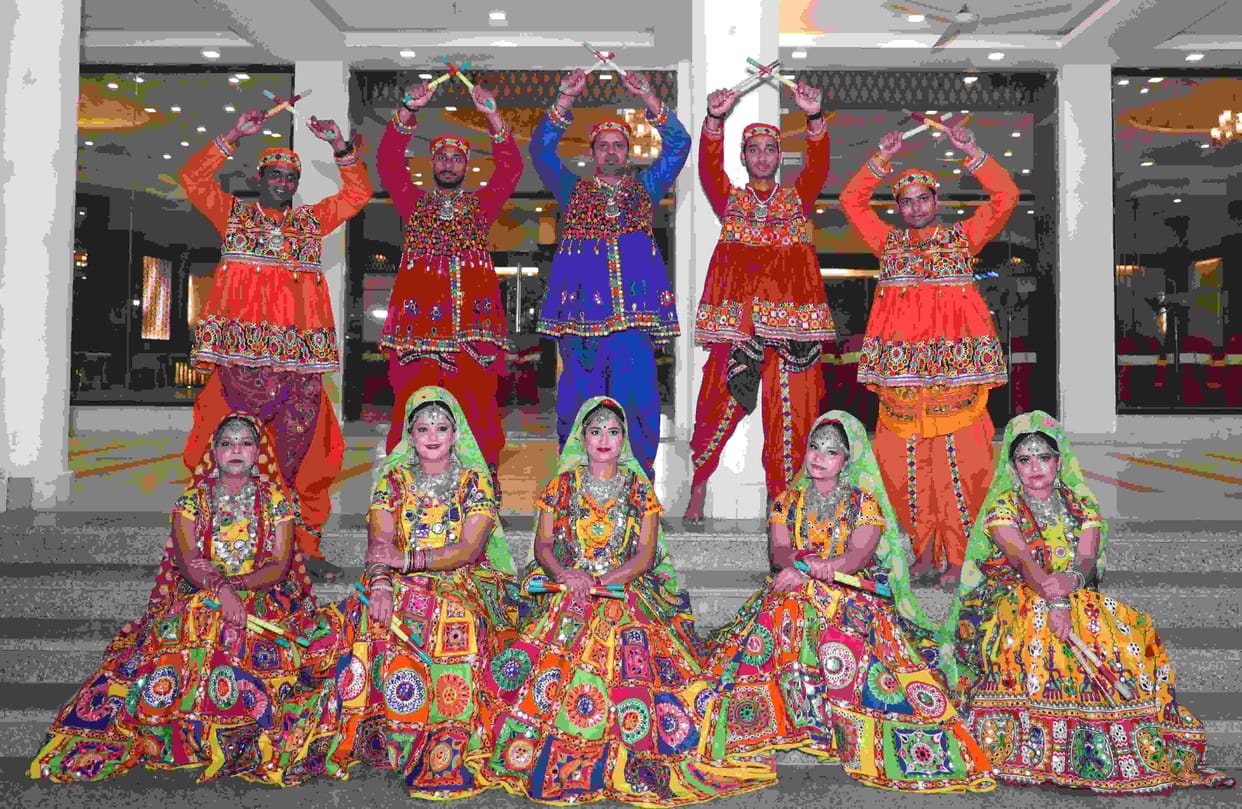 Women danced on the drums...