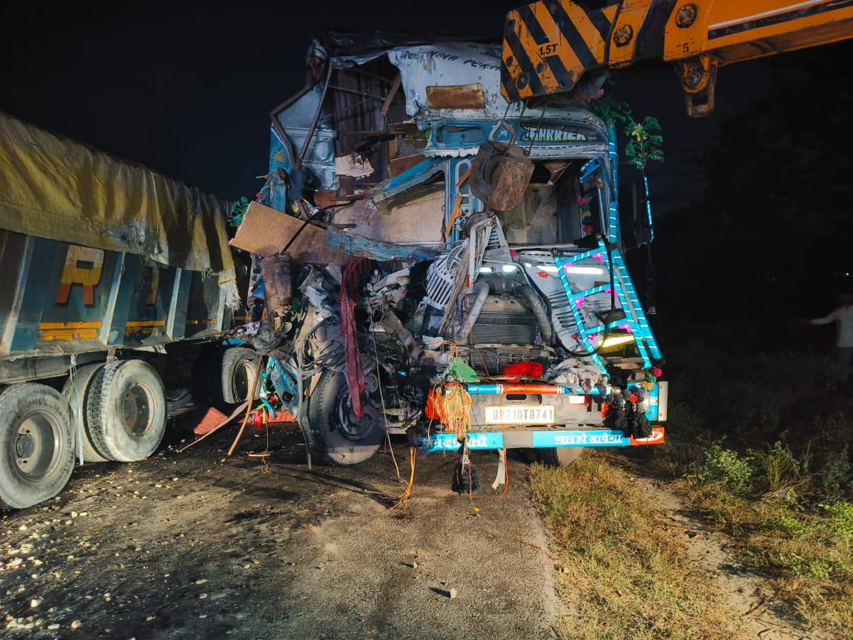 Dumper driver died in road accident, three injured
