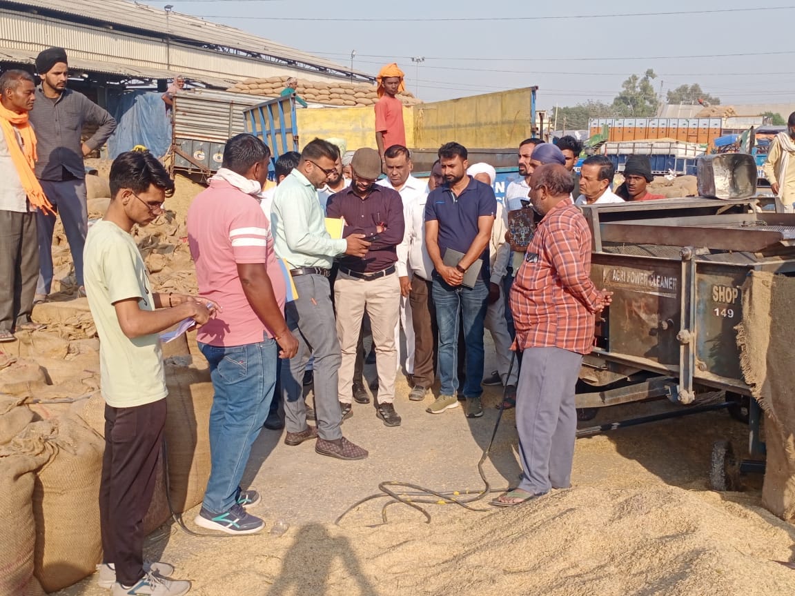 ADC visited Shahbad Mandi for paddy procurement work.
