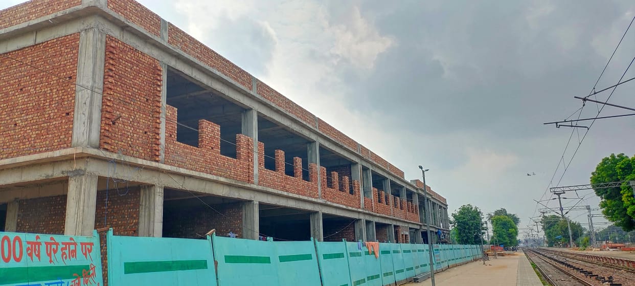 Renovation work of railway station building reaches final stage