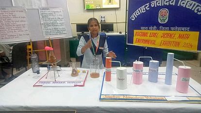 Cherry, a class 11 student of Jawahar Navodaya School, was selected for the National Children's Scientific Exhibition.