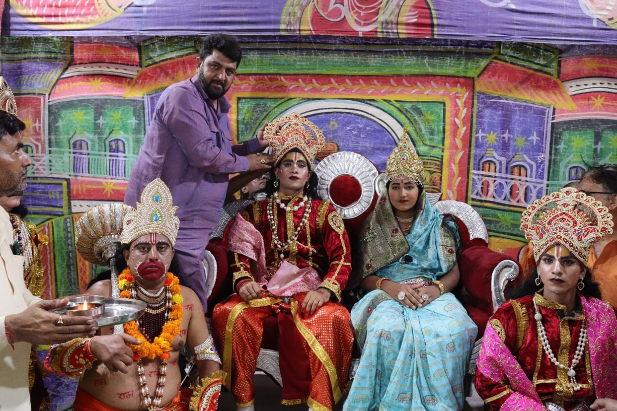 Ramlila ends with the coronation of Shri Ram