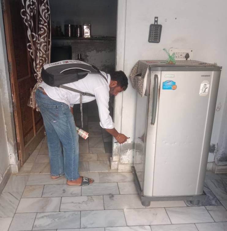 Health department's rapid fever survey will end today, larvae are found in coolers and fridges in homes.