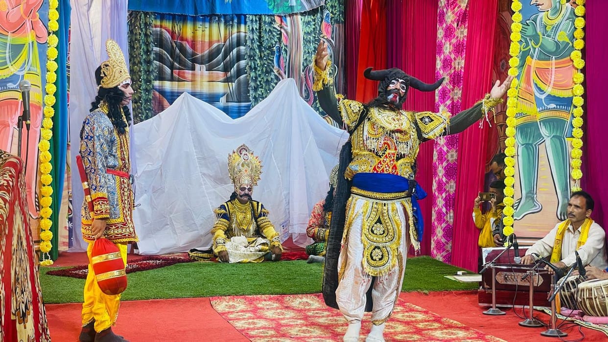 Ramlila staging started in Nandprayag with Ganesh Vandana.