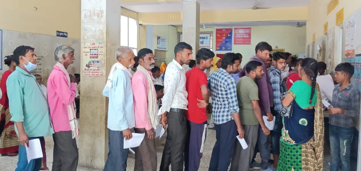 When OPD opened after three days, a crowd of patients gathered