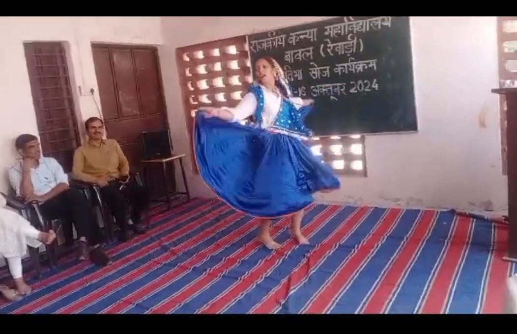 Khushi in solo dance and Rachana first in painting competition