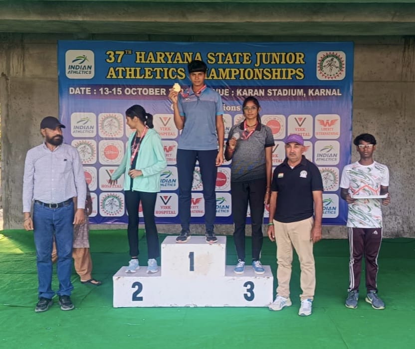Komal won gold medal in athletics championship