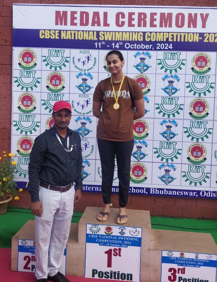 Champions Aquatic Academy swimmers dominate CBSE National Swimming, won five medals including two gold