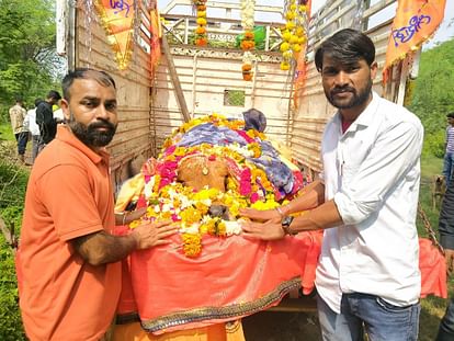 Unique farewell given to mother cow, funeral procession taken out with band and music