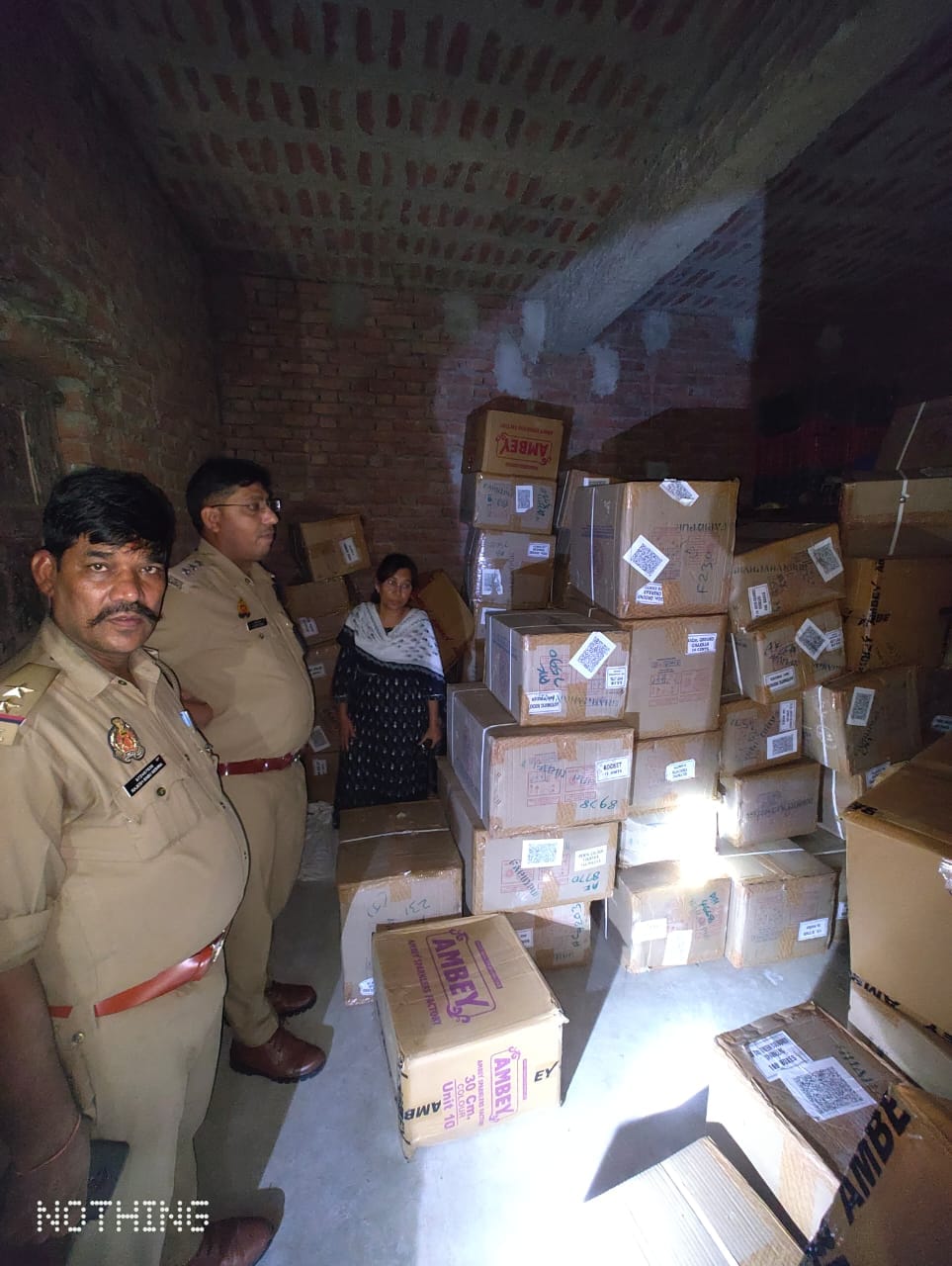 Eight quintals of gunpowder was kept in the kitchen, police recovered it.