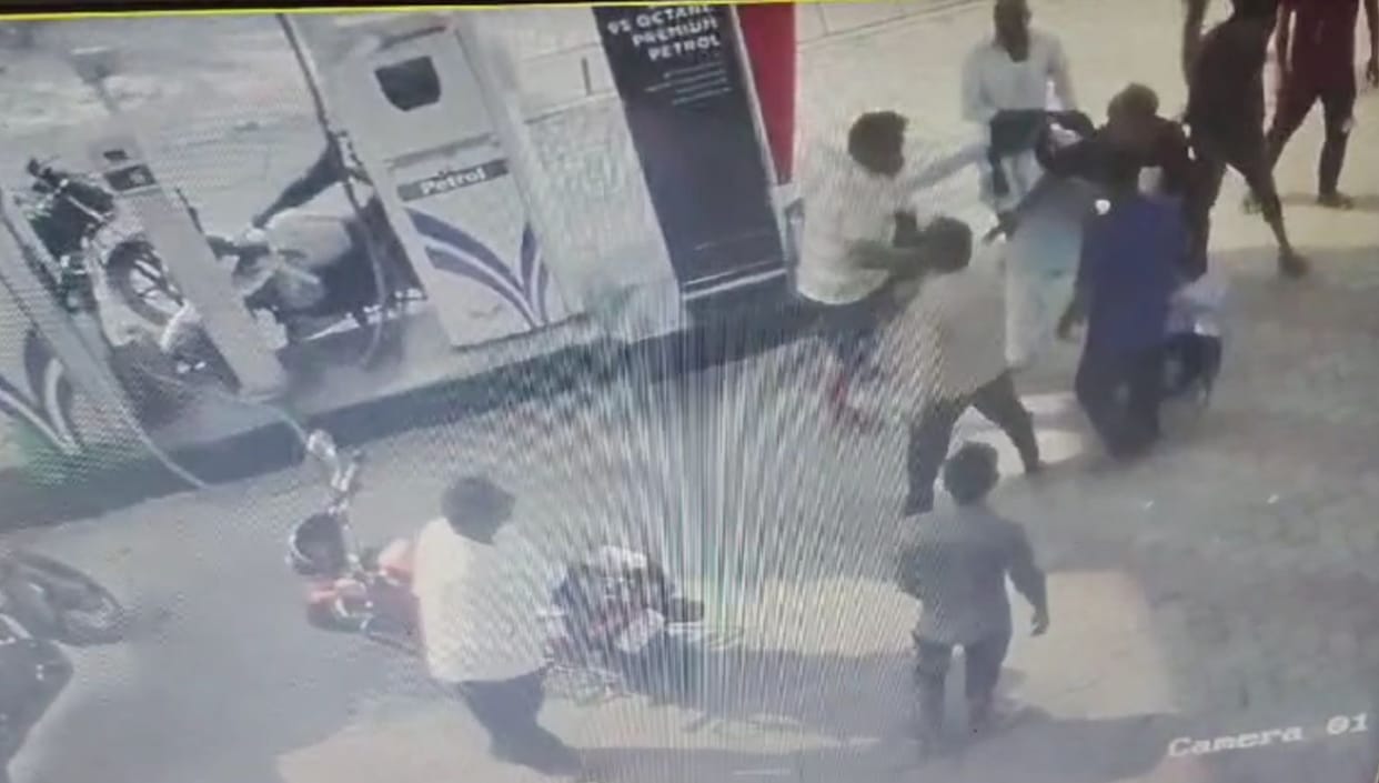 Petrol pump worker beaten by head representative, video goes viral