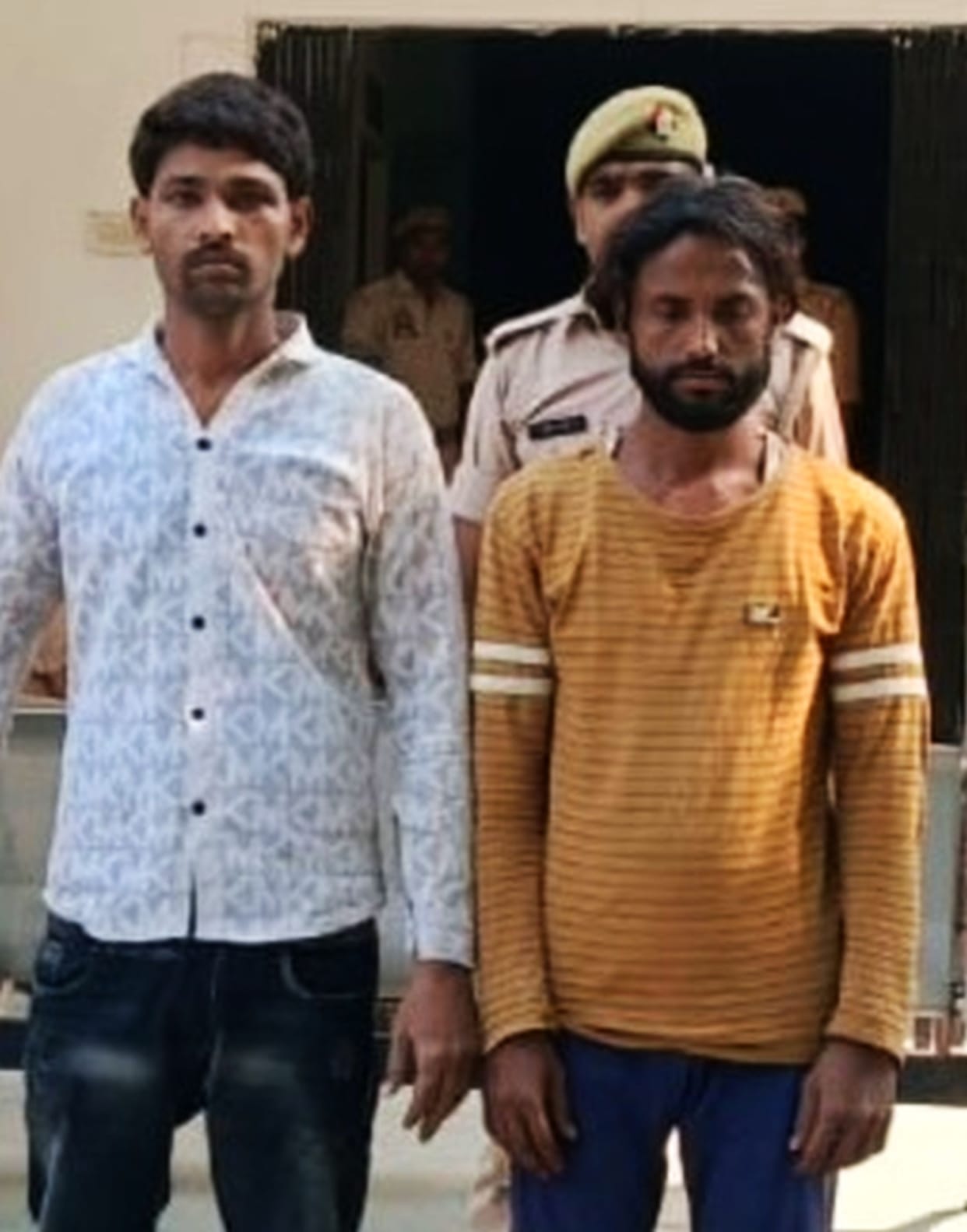 Two accused who ran away leaving the meat caught