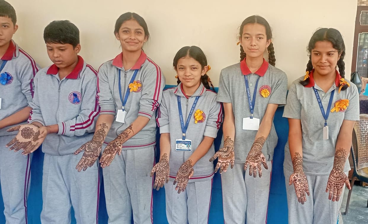 Rampur Public Senior Secondary School Nogli, Mehndi Competition