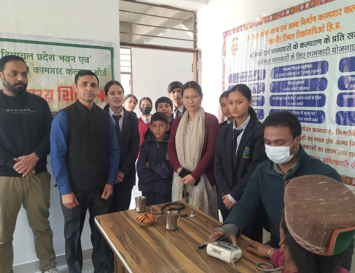 Health camp in Reckong Peo, health of 119 workers checked, Kinnaur