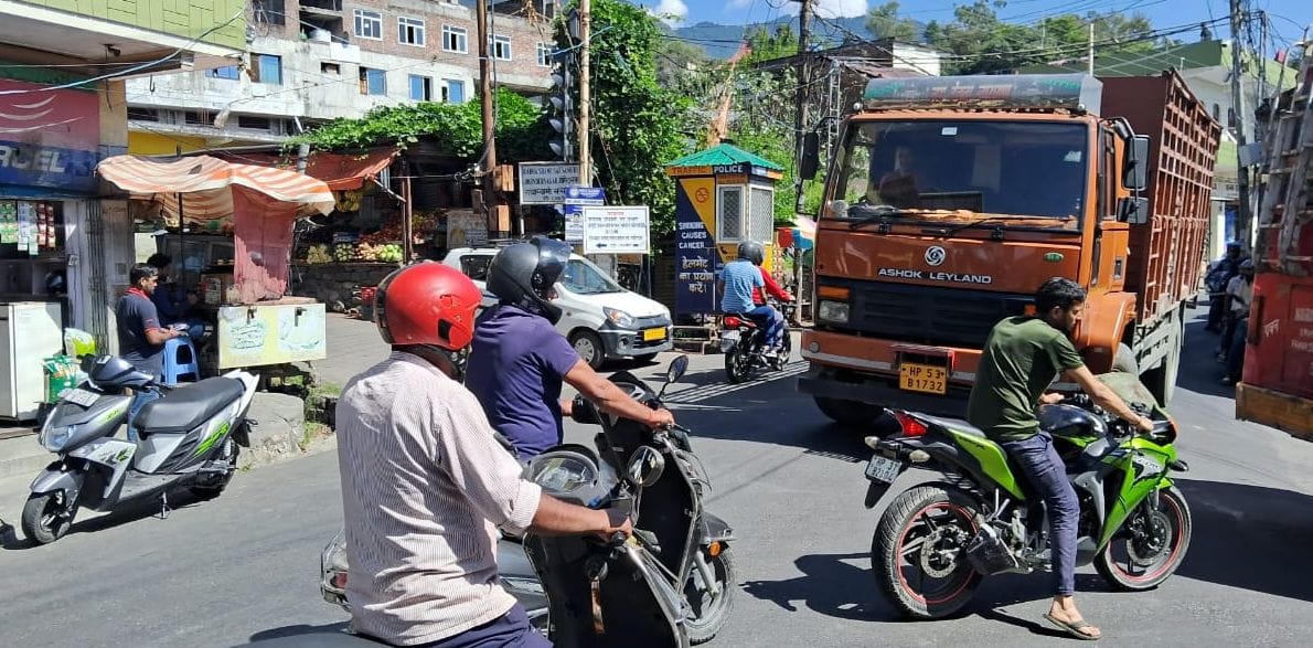 Pedestrians are not safe on the roads in Jogindernagar