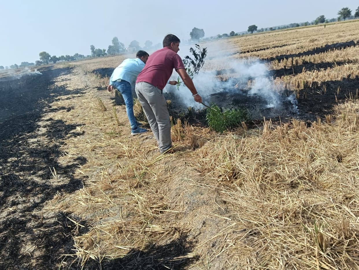 FIR against seven farmers of Aleva section for burning stubble