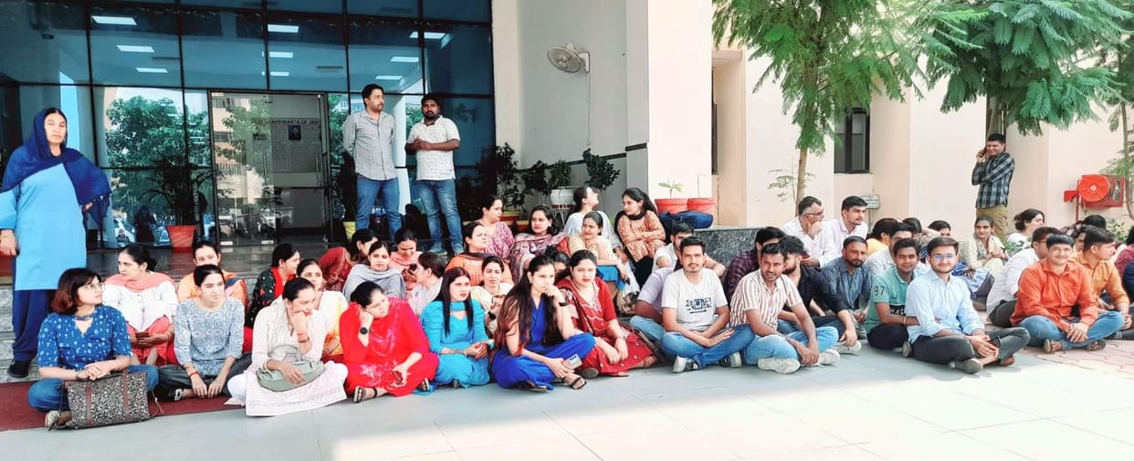Part time professors sit on strike over not getting wages