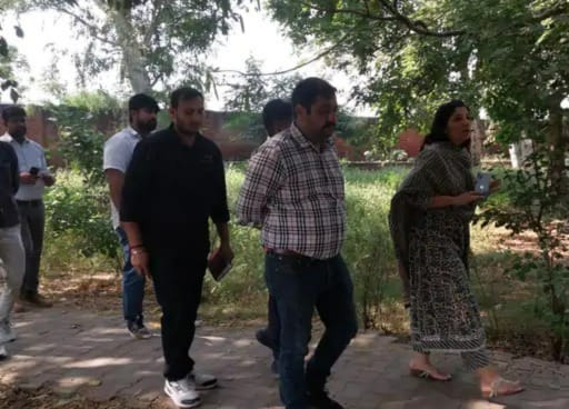Rao Tularam Park ADC after inspection of MLA
