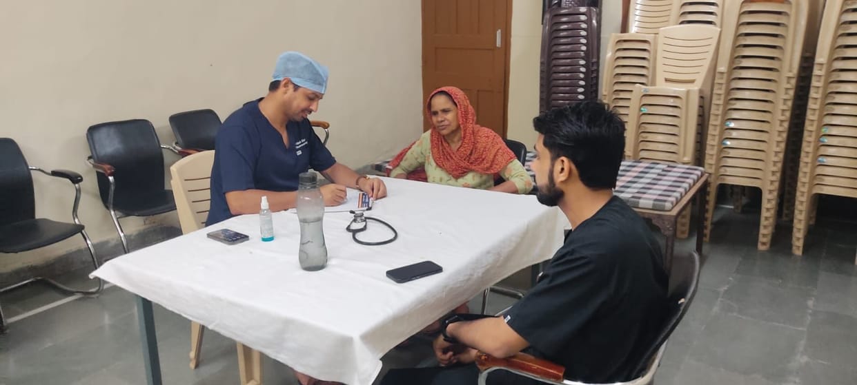 Health of people checked in the camp