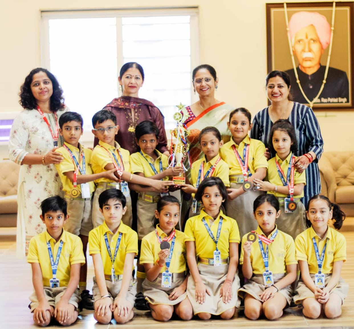 Students won eight medals in yoga competition