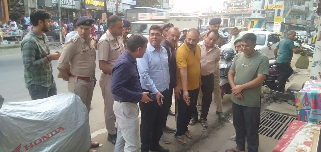 Officers took to the streets to remove encroachment