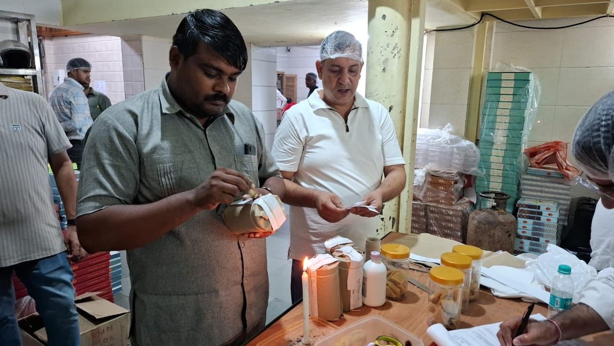 First meeting with confectioners, then raiding shops and collecting four samples