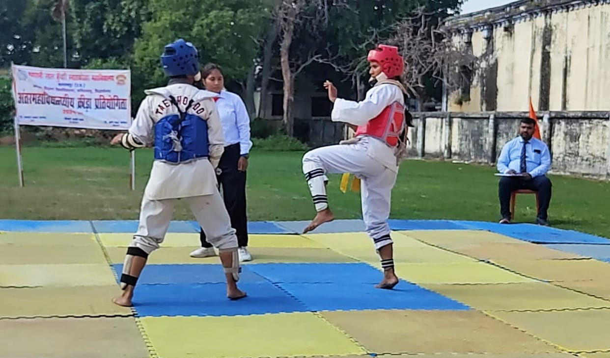 Players showed their strength in Taekwondo competition