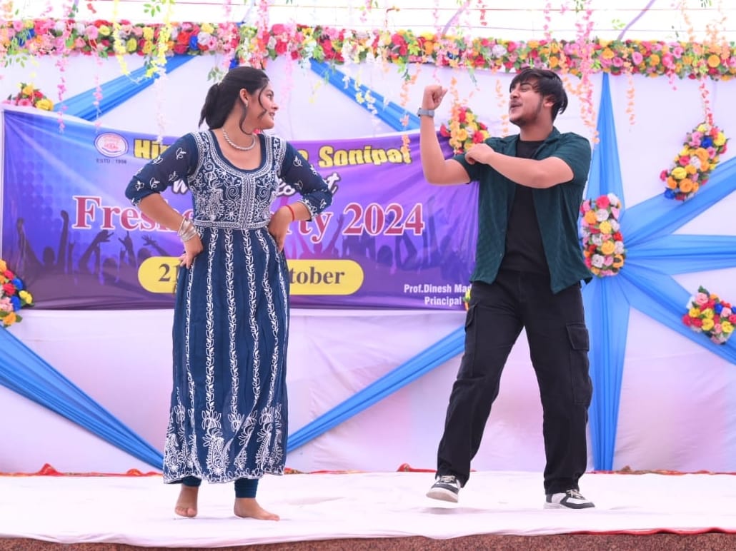 Nitin was crowned Mr. Fresher and Meenakshi was crowned Miss Fresher.