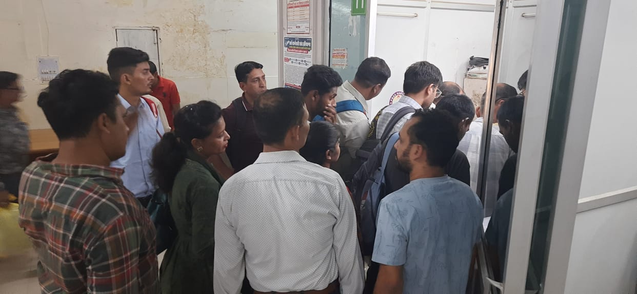 Candidates selected in Group C coming to get medical done