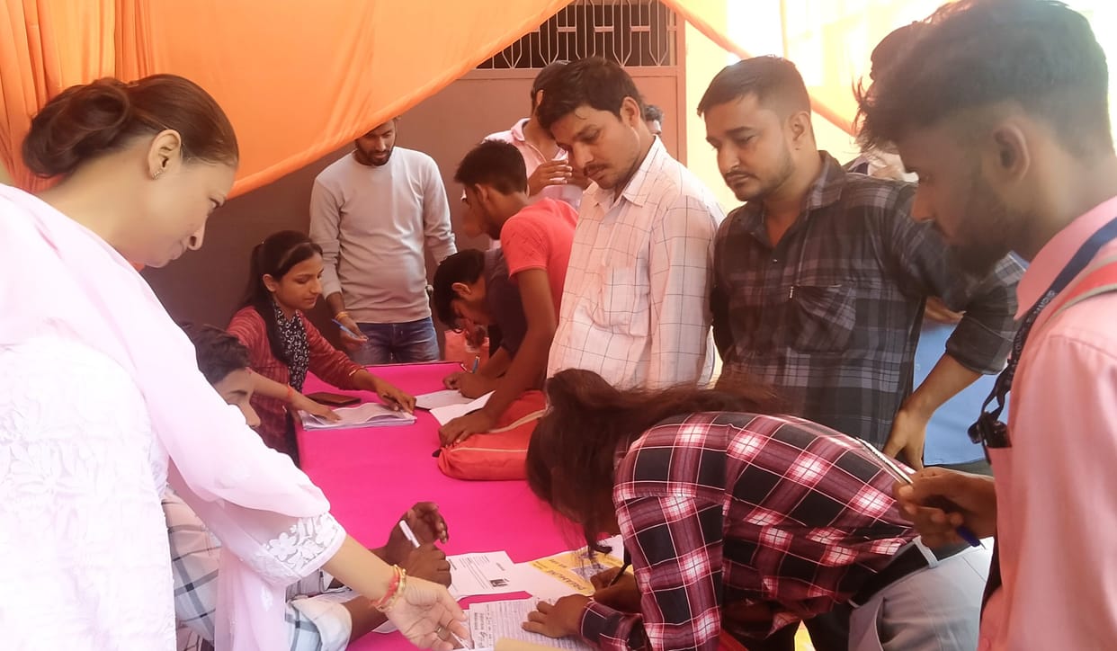 The job fair was limited to submission of application forms