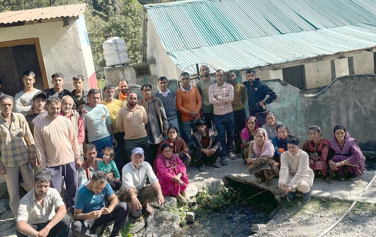 Neither children were sent to school, nor the lock was opened, teachers kept waiting outside.