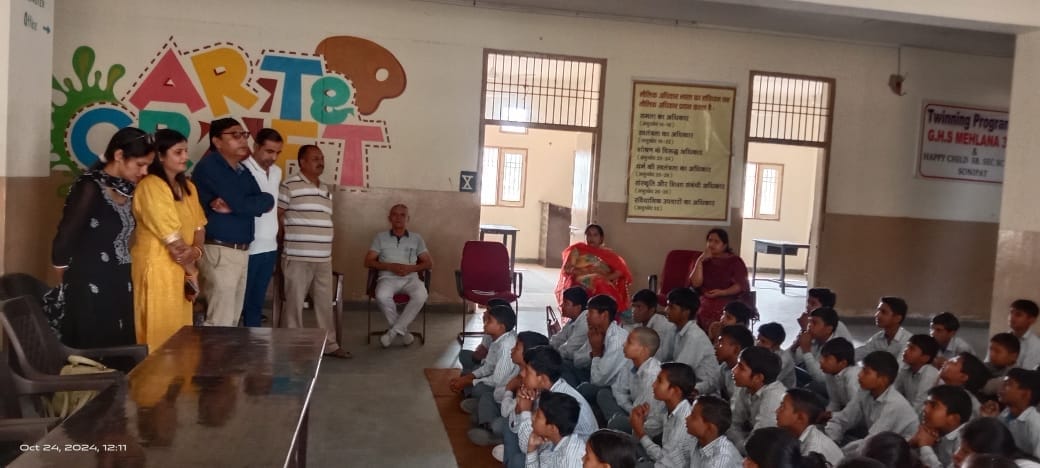 Information given to students about good touch and bad touch