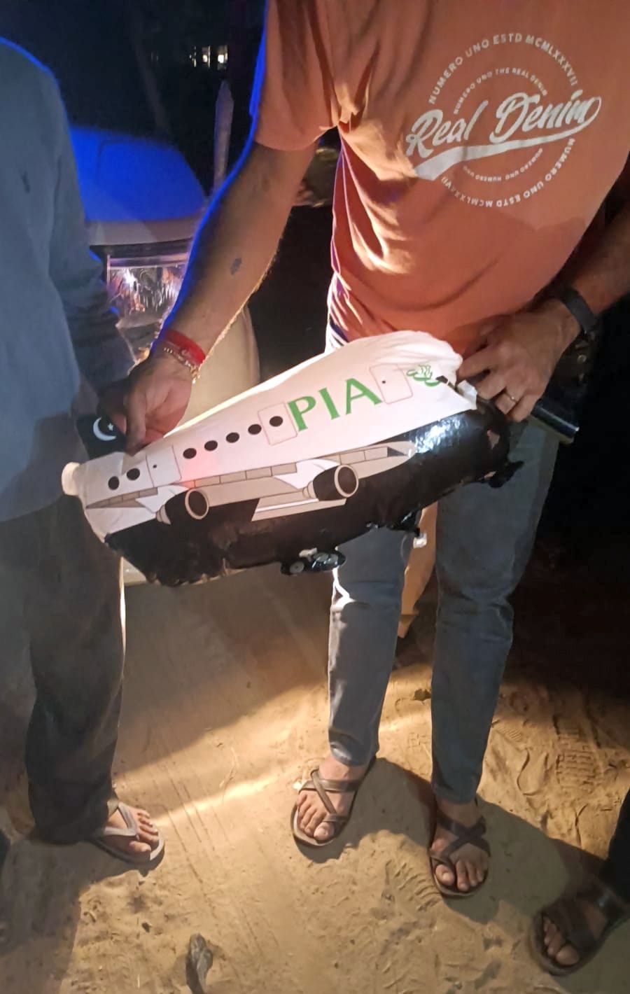 Panic among people after finding a balloon with PIA written on it in the fields of village Miran