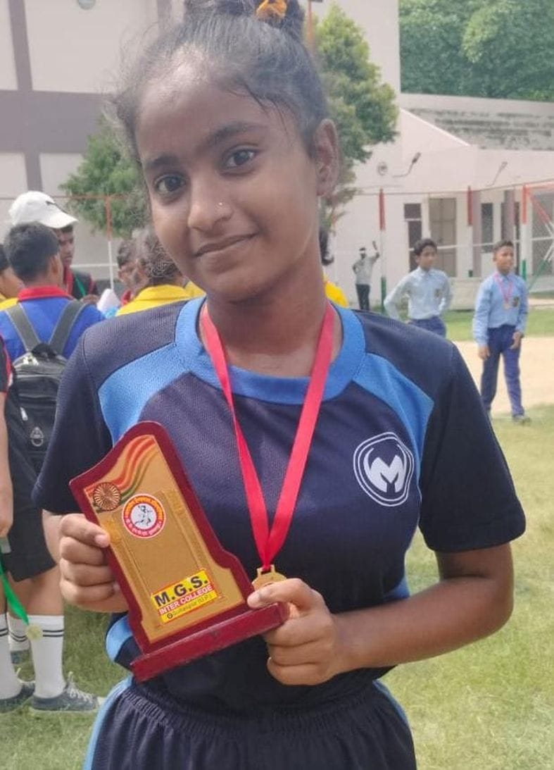 Khushi selected in state level handball