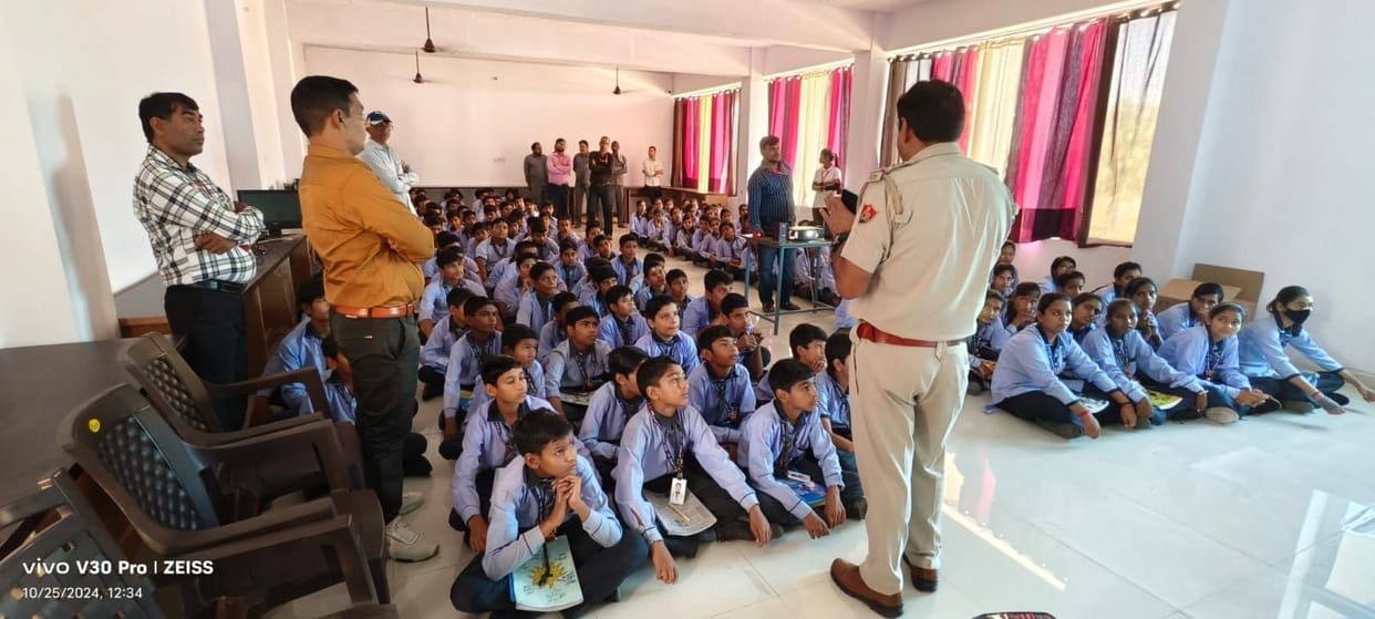 Gave information about traffic rules to students
