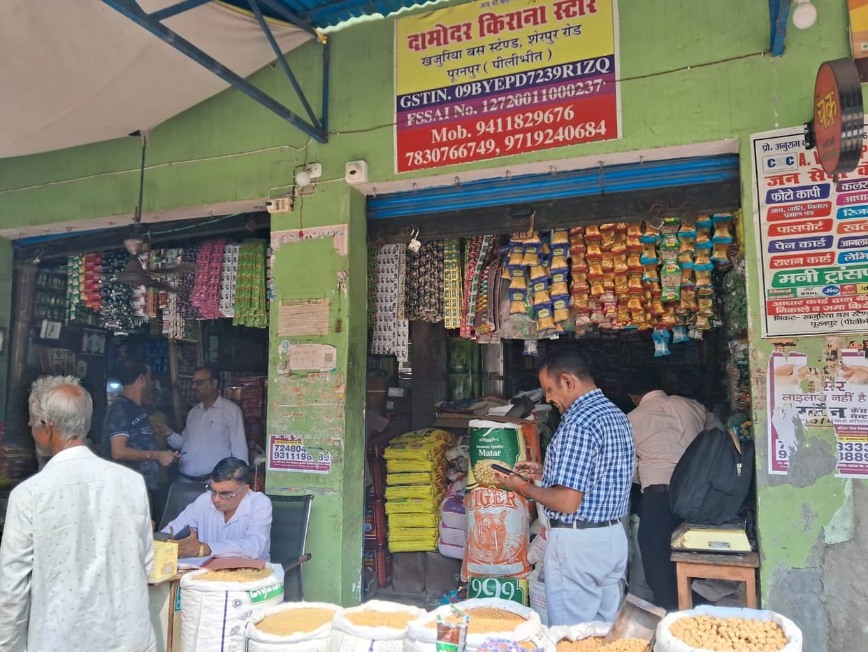 The food safety team took samples of mawa, barfi, desi ghee, gram flour, raisins, asafoetida