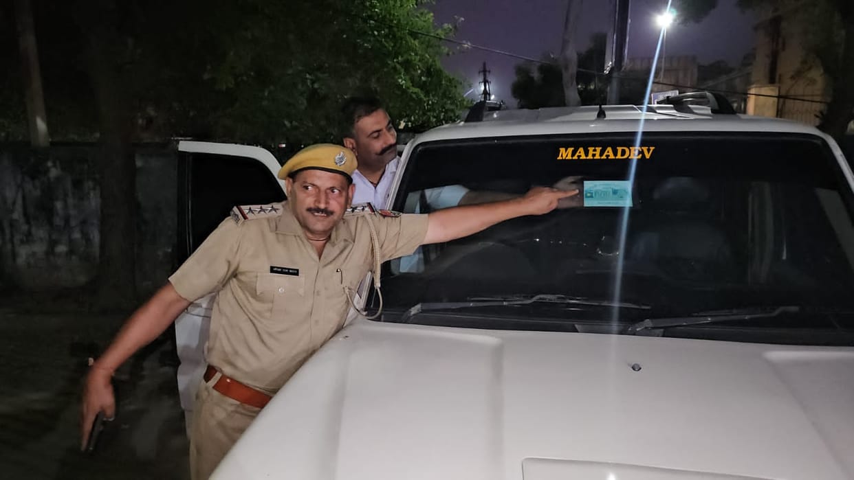 Ajmer News: Police seized the car with MLA's sticker under MV Act