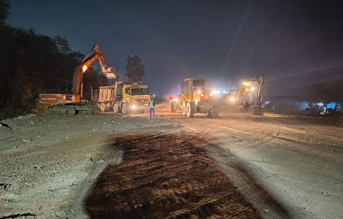 Vehicular movement started on the bridge at Sandoli on Baddi-Nalagarh four lane.
