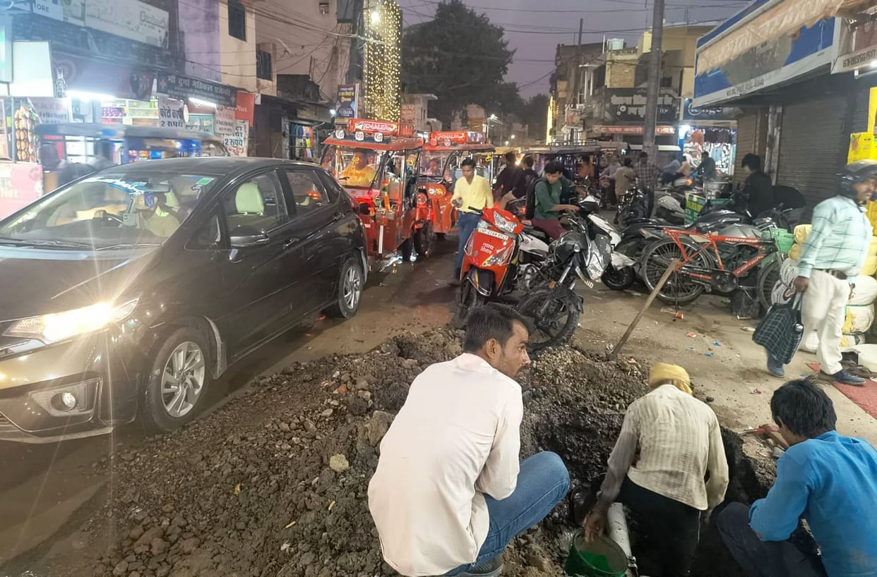 Claim of completion of sewer line work by Diwali is false...it will take two more months