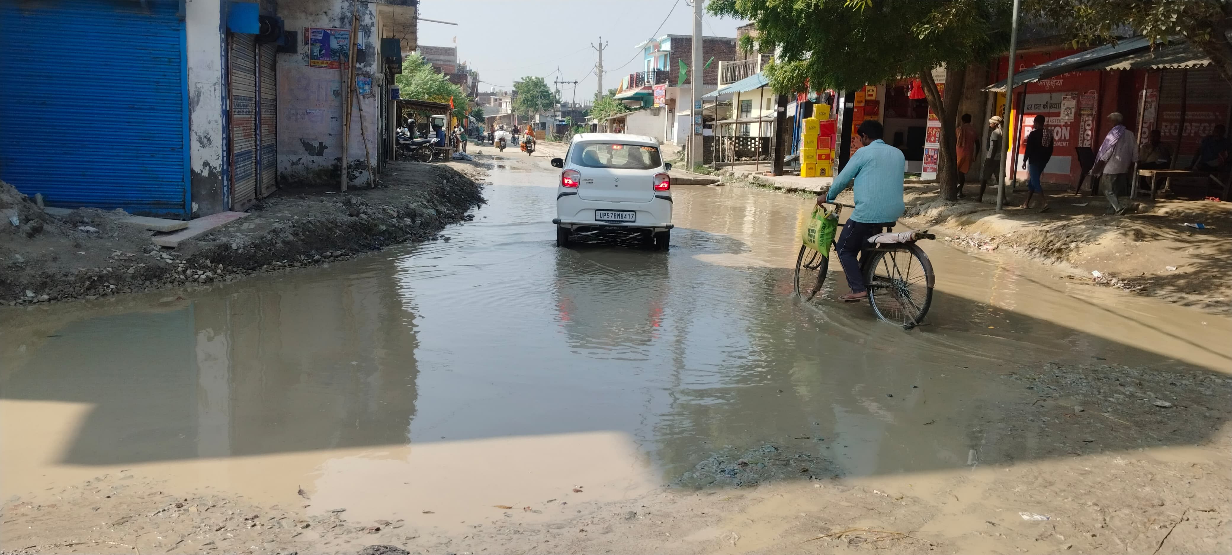 No relief from waterlogging, sugarcane crop is drying up