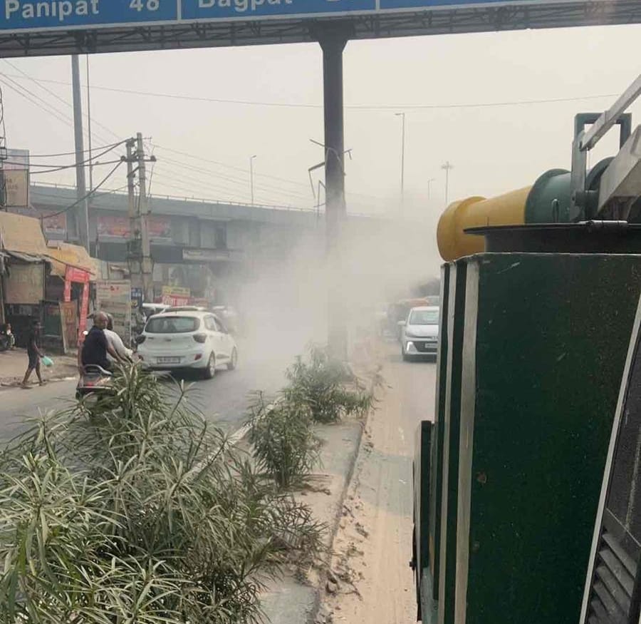 Climate deteriorated, AQI crossed 300, water sprinkling is being done