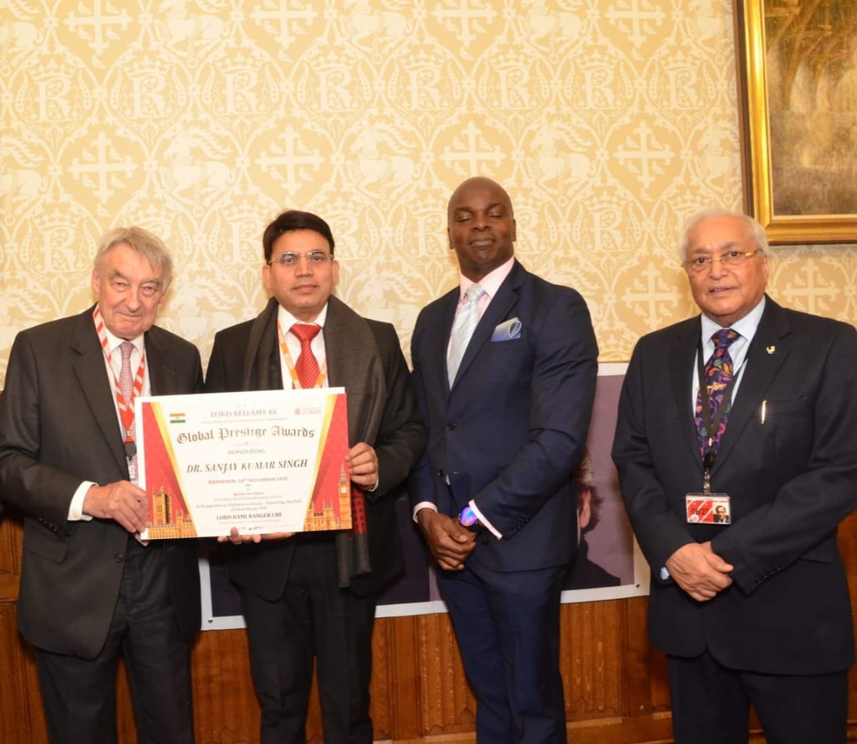 Nam Doctor Sanjay Singh receives Global Prestigious Award at Lord's