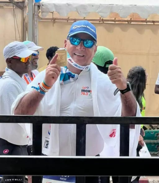 54 year old Pratap Singh got 21st place in Triathon Iron Man India competition