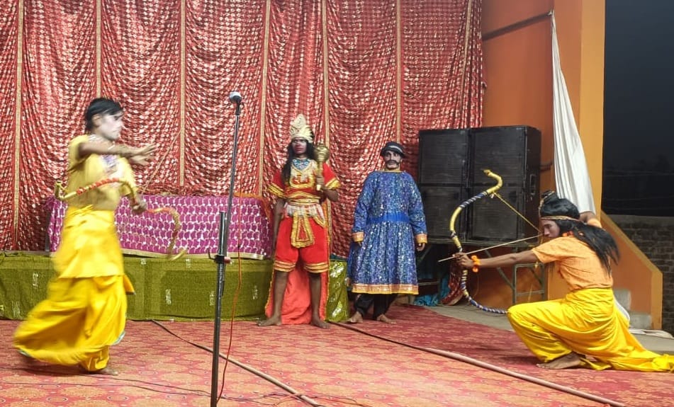 In Puranpur, the throne was removed after the killing of Ravana