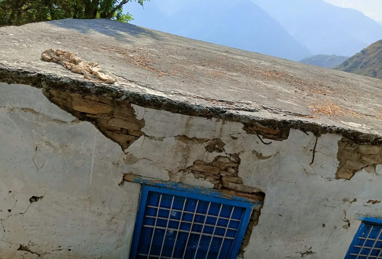 Budget sought for repair of school building, Panchayat head accused of buying tiles