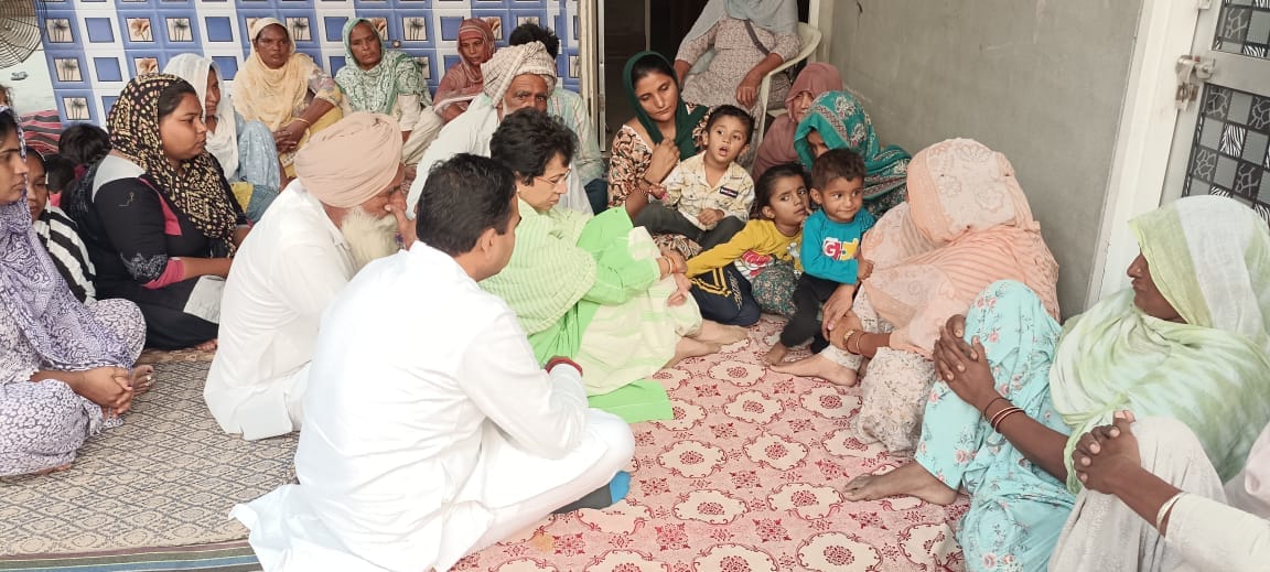 MP Selja expressed condolences after reaching the martyr's house, the family members demanded a government job for his wife
