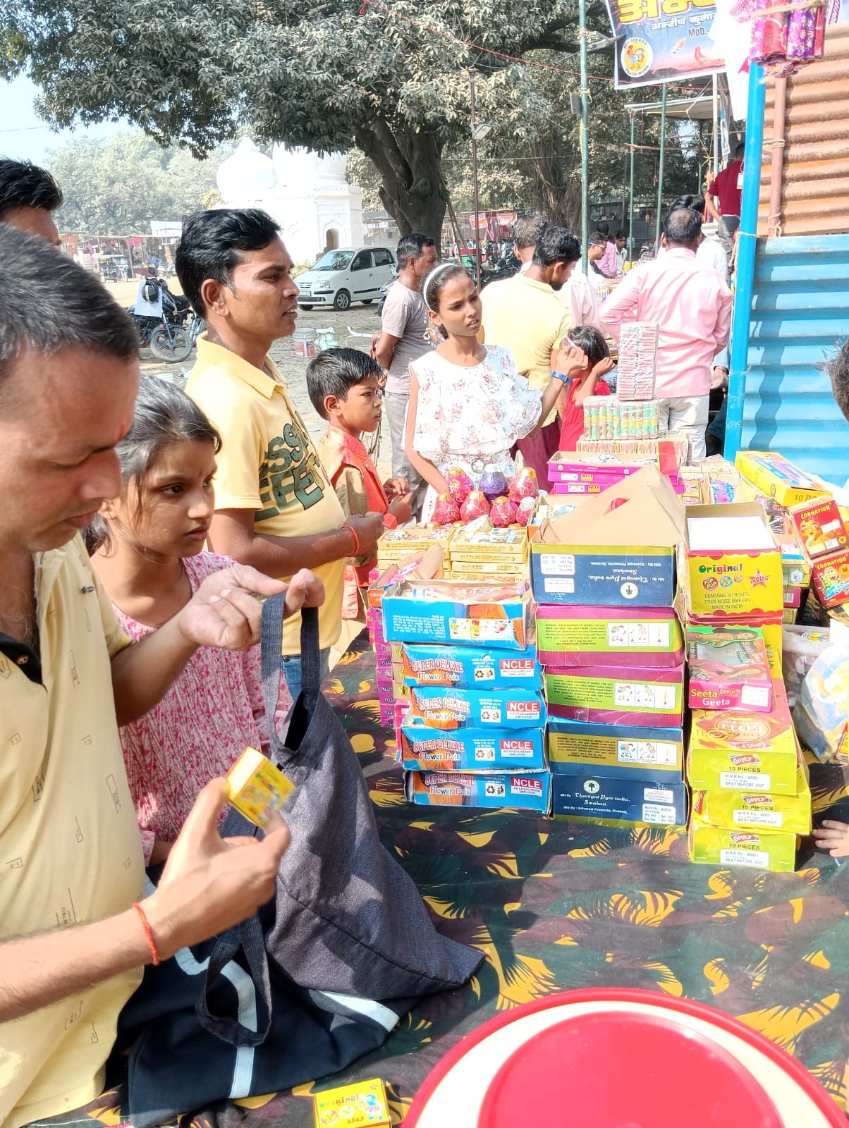 Sky fireworks were sold in large numbers, people avoided buying loud crackers